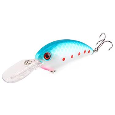 Imagem de ZZTWER 1 Isca de pesca de manivela 10 cm 14 g Isca rígida artificial para robalo, lúcio, pesca marítima