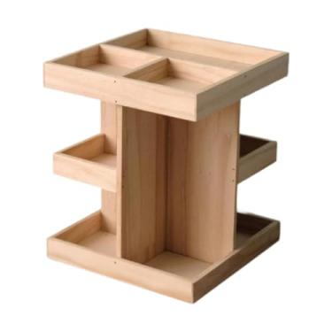 Imagem de ChuYiElegance Organizador de maquiagem giratório 360 °, suporte decorativo portátil para penteadeira, prateleira, mesa de banheiro