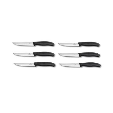 Imagem de Faca de mesa Suíça lâmina lisa 12cm Victorinox 6.7903.12- 6 peças