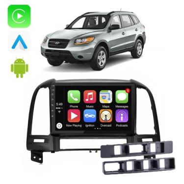 Imagem de Kit Multimidia Santa Fé 2006 07 08 09 10 11 2012 9" Android Auto CarPl