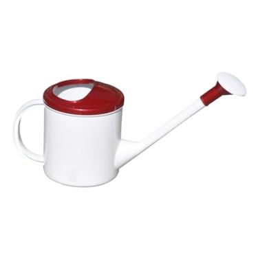 Imagem de Fenteer Regador de 1,5 L com cabeça de aspersão removível, alça confortável, regador de plantas com bico longo para plantas internas e externas, Vermelho