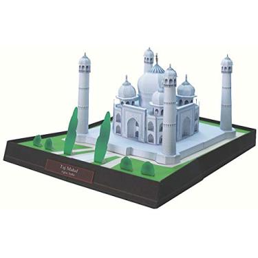 Imagem de Maquete Miniatura Monumento Templo Taj Mahal India Quebra Cabeça 3D Colagem Papercraft HAS BRASIL