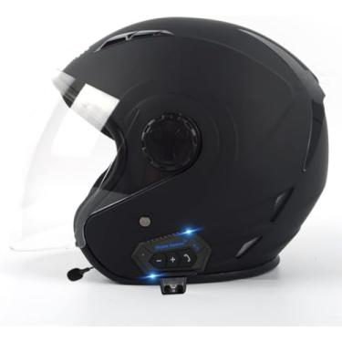 Imagem de Capacete De Motocicleta Bluetooth Capacete De Motocicleta De Rosto Aberto Equitação Motocross Racing Capacete De Motobike, CC01, L/59-60cm
