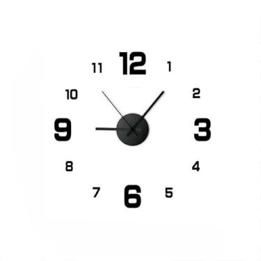 Imagem de Relógio de Parede Grande Sem Moldura com Setas, Silencioso, Algarismo Romano, Moderno e Lindo - Relógios de Parede Decorativo para Casa, Escritório e Cozinha(1 KIT)