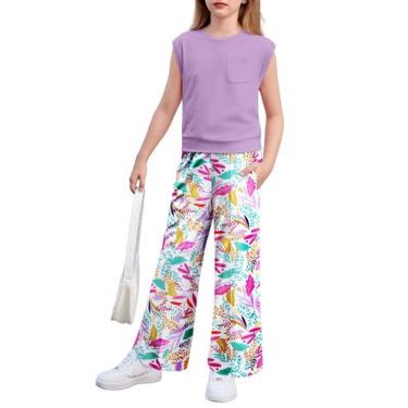 Imagem de Conjunto de blusa e calça Outfit Arshiner Tween Girls Drop Shoulder