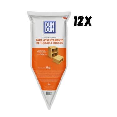 Imagem de Kit com 12 Massas Poliméricas DunDun 3kg para Assentamento - FCC