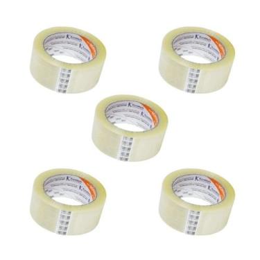 Imagem de 5 Rolos de Fita Adesiva Transparente (1 Torre) 45mm X 100m - Koretech