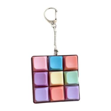 Imagem de Amagogo Chaveiro de teclado Fidget, botão Fidget, brinquedo de chaveiro de novidade com 9 teclas para viagem, homens, mulheres, presente, crianças, adultos, Style F