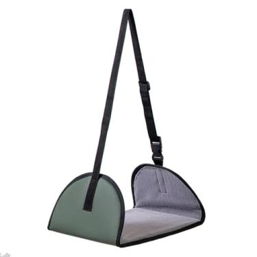 Imagem de Generic Apoio para os pés de avião, rede para pés de viagem, alça ajustável, ergonômico, apoio para os pés, para as pernas para casa, escritório, carro, mesa, Verde