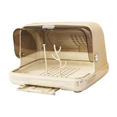 Imagem de MotiveTech Organizador de Escorredor de Louça para Secador de, Economizador de Espaço, Caixa de Armazenamento de Mamadeiras para Armário de, Peça, Caqui Claro Médio