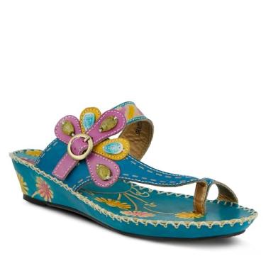 Imagem de Sandália feminina Spring Step L`Artiste Santorini Slide, Turquoise, 5.5-6