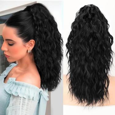 Imagem de Extensão de rabo de cavalo ORSUNCER 18 Curly Clip em sintético