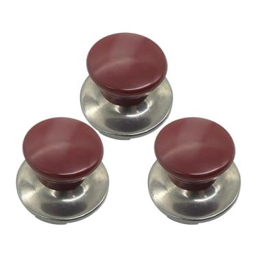 Imagem de DimyFew 3 peças botões de apito para chaleiras elétricas acessórios universais fáceis de instalar panelas botões de apito para tampa de bule, Borgonha