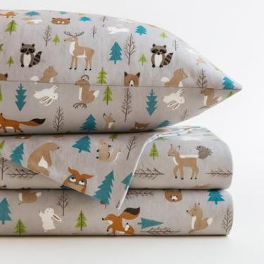 Imagem de Codi Lençóis de flanela King Size - Jogo de cama quente ultra macio com 4 peças, lençóis aconchegantes 100% algodão, novos conjuntos de cama estampados, bolso profundo de 35,5 cm, vários animais da