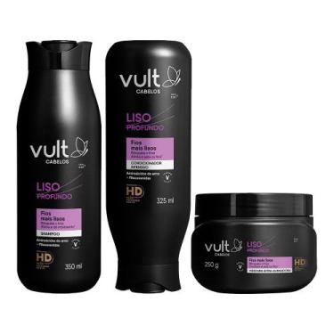 Imagem de Kit Shampoo Condicionador e Máscara Capilar Cabelos Lisos Anti Frizz L