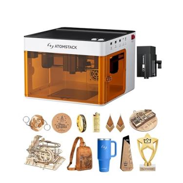 Imagem de ATOMSTACK Gravador a laser P1, versão única a laser, máquina de gravação de cortador a laser unibody, intertravamento de segurança USB, para madeira e metal, acrílico, vidro