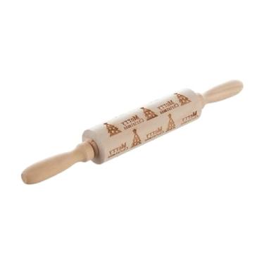 Imagem de Bothyi Rolo de madeira para decoração de cozinha, ferramenta faça você mesmo, rolo de massa de Natal com gravação profunda, carimbos para biscoitos, para, árvore de Natal