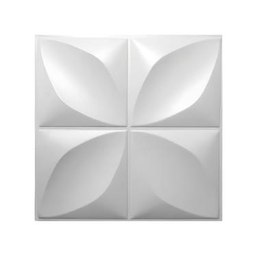 Imagem de Azulejos de parede de PVC 3D extragrandes - painéis autoadesivos, impermeáveis e decorativos para interiores elegantes de casa - 40 x 40 cm (KIT 12un) - Papel e Parede