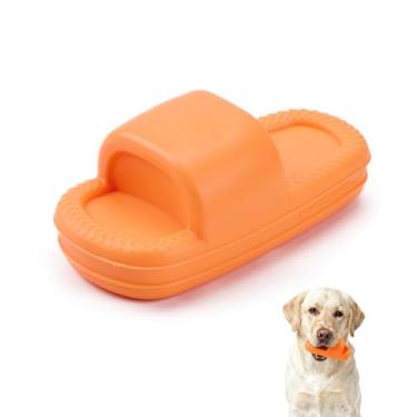 Imagem de MECOOL Pantufas inquebráveis para cães que rangem para dentição tamanho mastigável para raças médias e Samll (laranja)