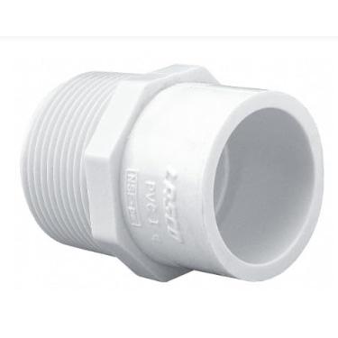Imagem de Encaixe de tubo adaptador macho PVC – soquete deslizante Schedule 40 x conector MNPT – Encaixe de PVC resistente para encanamento, linhas de água e sistemas de irrigação (MNPT de 2,5 cm x 1-1/5.1 cm