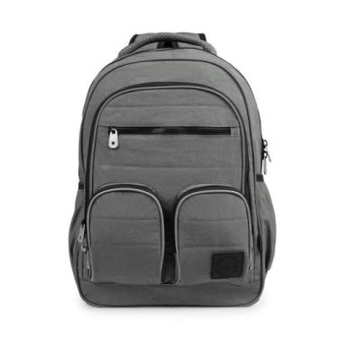 Imagem de Mochila Escolar Masculina Juvenil Color Block Cinza - Bagaggio, U