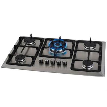 Imagem de Fogao 54121 Fischer 5 Queim. T.Chama Inox - IRMAOS FISCHER S.A INDUSTR