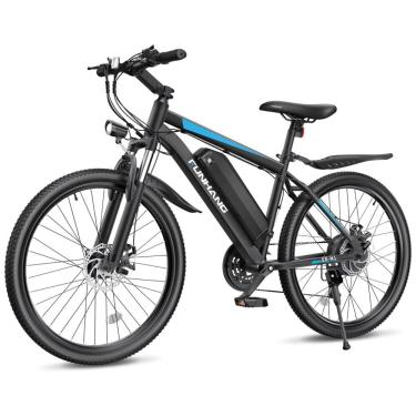 Imagem de Bicicleta Elétrica Funhang MTB 500W (Pico 1000W) | 26" Rodas, 21 Velocidades, Bateria IPX5 48V 374,4Wh, Tela LCD e Freios a Disco Duplo