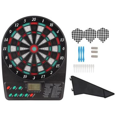 Imagem de Jogo De Dardos Eletrônico, Placar Eletrônico De Dardos Com Pontas Suaves, Display LCD, 3 Dardos, 12 Pontas, 18 Jogos