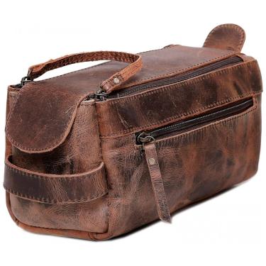 Imagem de Necessaire Masculina de Couro, CUERO, Marrom