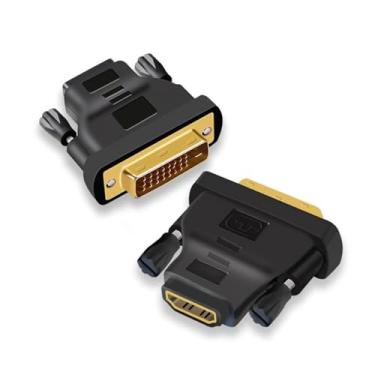Imagem de MMOBIEL Adaptador HDMI para DVI - bidirecional - macho DVI-D Dual Link para HDMI fêmea - Conversor suporta monitor, PC, TV, jogos, projetor - 1080p Full HD 60Hz - conector dourado