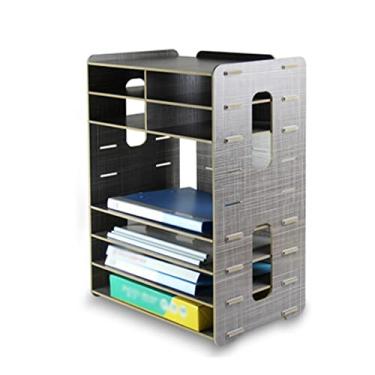 Imagem de SUNESA Suporte de impressão de madeira multi-camada suporte para impressora de documentos armário de armazenamento multifuncional criativo desktop impressora de escritório suprimentos de prateleira A4