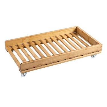 Imagem de Suporte de PC para PC Suporte de CPU móvel com bisel de três lados, capa para host de mesa com 4 rodas giratórias para a maioria dos suportes de PC (Cor: 1)