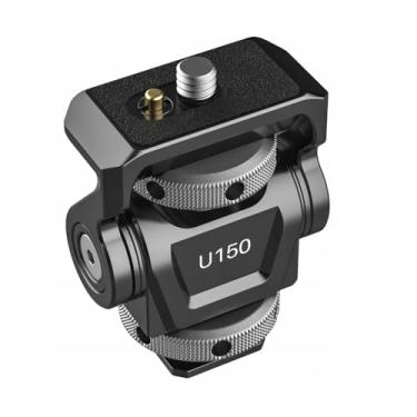 Imagem de Suporte de Monitor com Cabeça Esférica Ulanzi U150, Sapata Fria, Rotação 360°, Inclinação 180° e Rosca 1/4"-20 em Alumínio