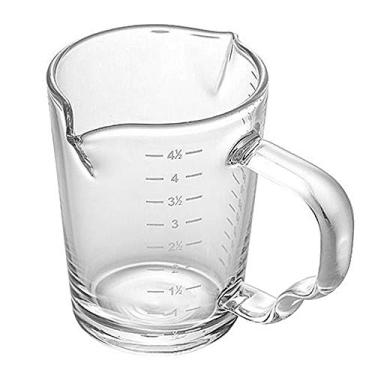 Imagem de Copo medidor de vidro de 150 ml, com bicos duplos, copo de café expresso, alça resistente ao calor, balança transparente, jarros de medida, caneca de mistura para bar, festa, vinho, leite, café