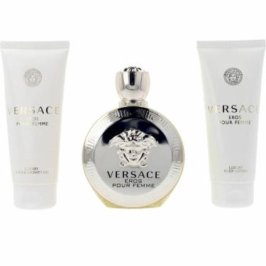 Imagem de Perfume Versace Eros para mulheres EDP 100mL com loção corporal e gel