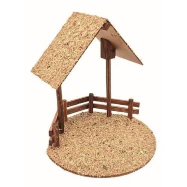 Imagem de Cabana  Manjedoura - Presépio Decore O Seu Natal - Mdf 34cm - ANA DECO