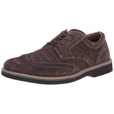 Imagem de Nunn Bush Sapato masculino Barklay Wingtip camurça e malha Oxford com cadarço, Marrom multi, 8