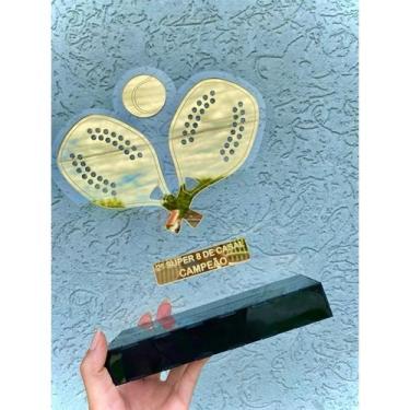 Imagem de troféu para beach tênis personalizado -Todo de acrílico - NoBrand