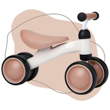 Imagem de Bike Buba Bicicleta De Equilíbrio 4 Rodas cor Retro Branco e Bege 12 a