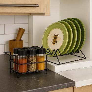 Imagem de Suporte Organizador para Pratos + Porta Temperos + Frascos - Bella Dec