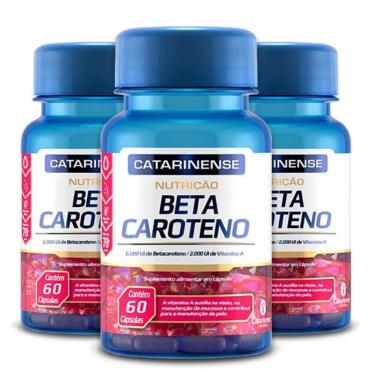 Imagem de Kit 3 Beta Caroteno Catarinense Pharma 60 Cápsulas