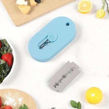 Imagem de 1 peça de ferramenta magnética de pontuação de massa de lombo de pão, ferramenta de pontuação de fermento para assar pão, ferramenta de pontuação para fazer pão (azul)