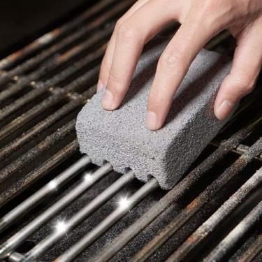 Imagem de Tijolo de limpeza de pedra-pomes resistente - pedra de churrasco para churrasco, churrasqueiras planas, piscinas e pias