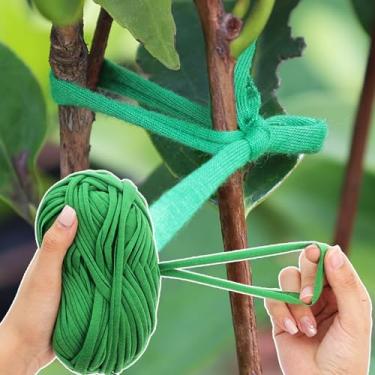 Imagem de Fio de jardim, laços macios para plantas, laços de tomate verde, cordão elástico de jardim para apoiar e amarrar plantas trepadeiras, vegetais e flores (98 pés/rolo)