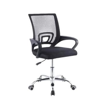 Imagem de Cadeira De Escritório Diretor Secretária Executiva Office Giratória Base Cromada Tela Mesh Preta Ergonômica(Preto 001)