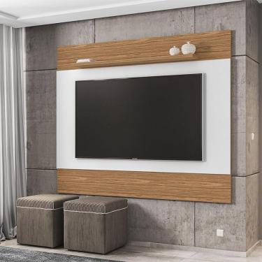 Imagem de Painel Para Tv Até 50 Polegadas Sala Quasar 158 Branco-noce