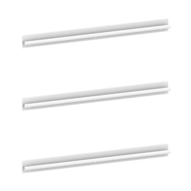 Imagem de Kit 3 Puxadores 59,2cm Para Balcão Cozinha 120cm Veneza Multimóveis Mp3079 Branco