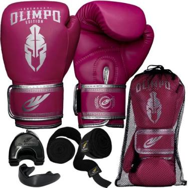 Imagem de Luva De Boxe Muay Thai Bandagem Bucal Case Kickboxing - Olimpo Esporte