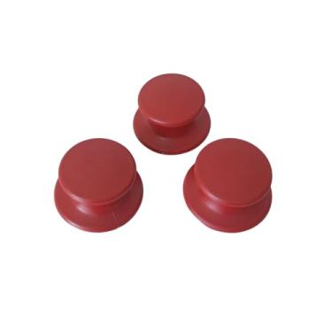 Imagem de Kit 3 Pomel Baquelite Pegador Puxador Vermelho Tampa Panela Frigideira