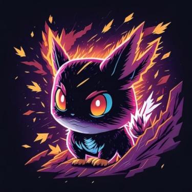 Imagem de Adesivo de Parede Estilo Anime Monstrinhos Fofinhos para Quarto Infantil - Decoração Colorida 30x30cm